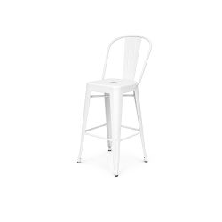 Urban Barstool White (With Back)