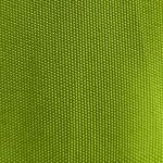 Modern round lounge ottoman with white wire base and lime green cushion
