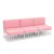 Sea-Breeze - Modular 3-Piece Sofa - Matte Light Pink