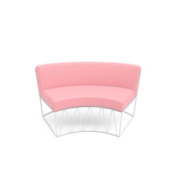 Sea-Breeze - Curved Lounge Chair - Matte Light Pink