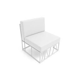 Sea-Breeze - Modular Lounger Chair - White