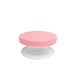 Sea-Breeze - Round Lounge Ottoman - Matte Light Pink