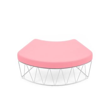 Sea-Breeze - Serpentine Ottoman - Matte Light Pink