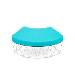 Sea-Breeze - Serpentine Ottoman - Turquoise
