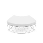 Sea-Breeze - Serpentine Ottoman - White
