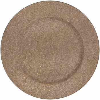 Glitter and Stars Charger Plate (Gold)