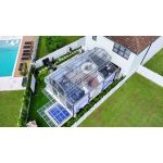 Cathedral Structure 20'x20' Silver Frame Clear Top - Garden Tent