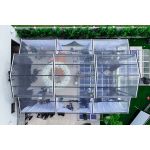 Cathedral Structure 20'x20' Silver Frame Clear Top - Garden Tent