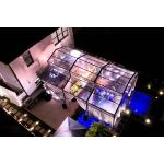 Cathedral Structure 20'x20' Silver Frame Clear Top - Garden Tent