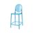 Ghost Barstool With Back Blue (Round)