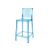 Ghost Barstool With Back Blue (Square)