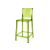 Ghost Barstool With Back Green (Square)