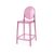 Ghost Barstool With Back Pink (Round)