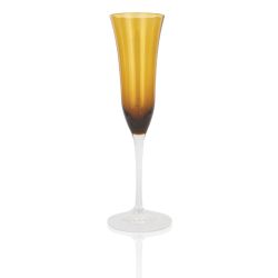 Solid Amber Champagne Glass