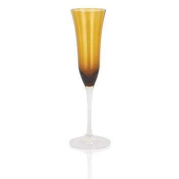 Solid Amber Champagne Glass