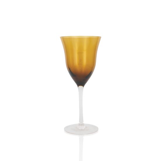 Solid Amber Wine Glass -
