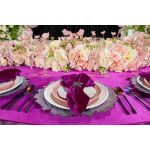 Baby pink champagne flute with slender stem and tinted base, elegant glassware for weddings, showers, and event bar service, rack of 16.