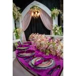 Baby pink champagne flute with slender stem and tinted base, elegant glassware for weddings, showers, and event bar service, rack of 16.