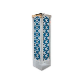 Reflection Column 8' Circle (Laser Cut Silver) Blue