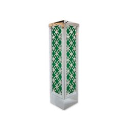 Reflection Column 8' Circle (Laser Cut Silver) Green