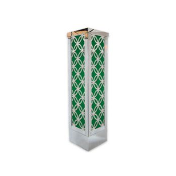 Reflection Column 8' Circle (Laser Cut Silver) Green