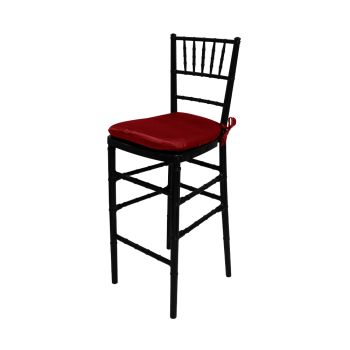 Chiavari Barstool Black Resin Cushion Brick