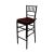 Chiavari Barstool Black Resin Cushion Brown
