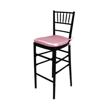 Chiavari Barstool Black Resin Cushion Light Pink
