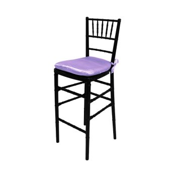 Chiavari Barstool Black Resin Cushion Lilac