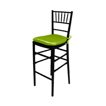 Chiavari Barstool Black Resin Cushion Lime Green