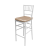 Chiavari Barstool White Resin Cushion Champagne