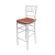 Chiavari Barstool White Resin Cushion Coral