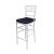 Chiavari Barstool White Resin Cushion Dark Grey