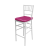 Chiavari Barstool White Resin Cushion Fuchsia