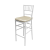 Chiavari Barstool White Resin Cushion Ivory