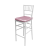 Chiavari Barstool White Resin Cushion Light Pink