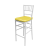 Chiavari Barstool White Resin Cushion Yellow