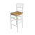 Chiavari Barstool White Resin Cushion Gold