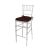 Chiavari Barstool Clear Resin Cushion Brown
