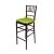Chiavari Barstool Mahogany Resin Cushion Lime Green