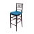 Chiavari Barstool Mahogany Resin Cushion Turquoise