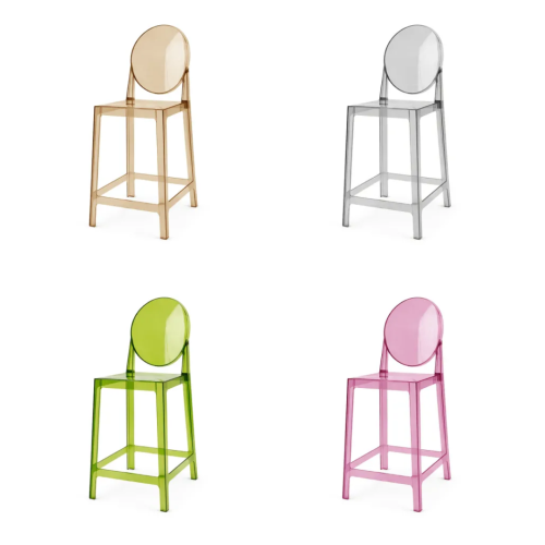 Ghost Barstool With Back Round