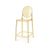 Ghost Barstool With Back Amber (Round)