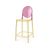 Ghost Barstool Amber With Back Pink (Round)