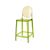 Ghost Barstool Green With Back Amber (Round)