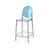 Ghost Barstool Black Smoke With Back Blue (Round)