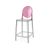 Ghost Barstool Black Smoke With Back Pink (Round)