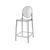 Ghost Barstool With Back Black Smoke (Round)