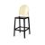 Ghost Barstool Black With Back Amber (Round)