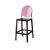 Ghost Barstool Black With Back Pink (Round)